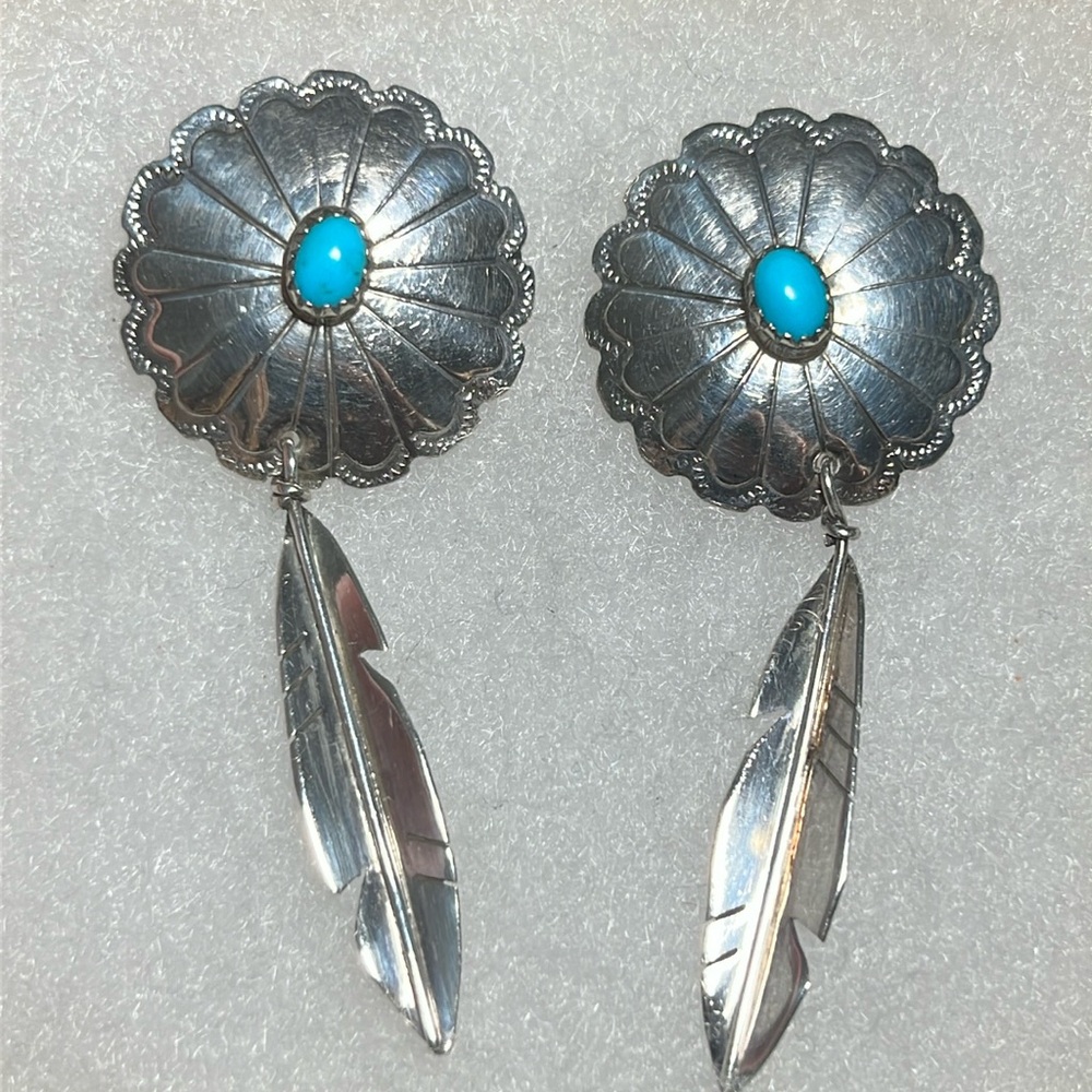 Native american earrings sterling silver